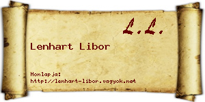 Lenhart Libor névjegykártya